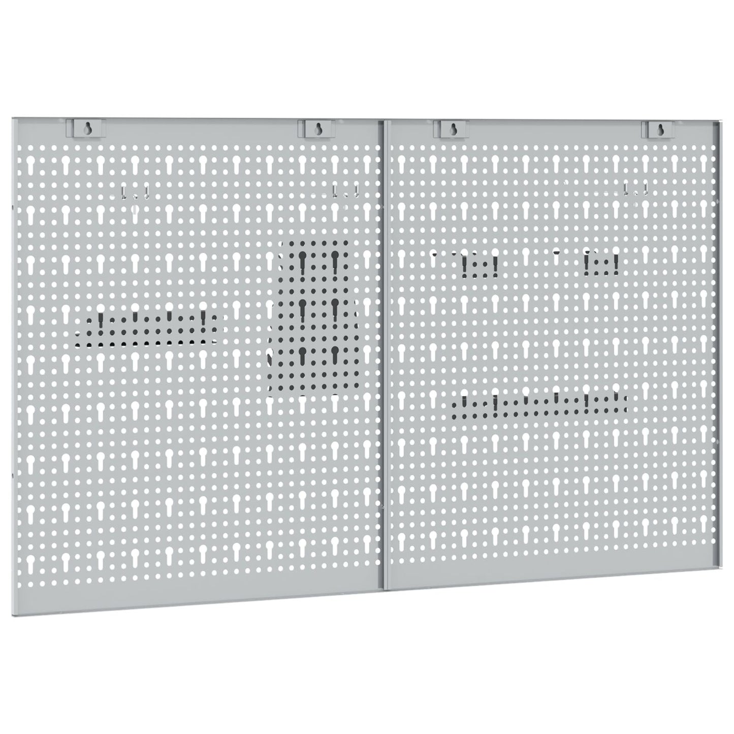 Pegboards 2 Stuks Met 8 Accessoires Grijs 50X Staal 60 cm