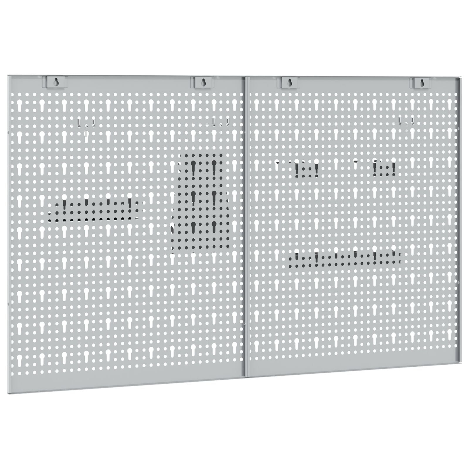Pegboards 2 Stuks Met 8 Accessoires Grijs 50X Staal 60 cm