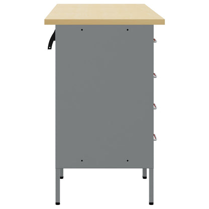 Werkcabinet 3-Delig En Grijs Van Geengineerd Hout En Staal 3x (85 cm) Rood 3x cabinet