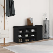 Opbergbank zwart eiken 102x32x50 cm