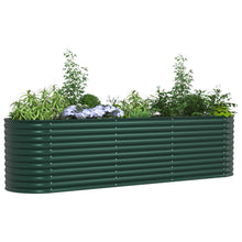 Tuinverhoging Bed Gegalvaniseerd Staal 320 x 80 x 81 cm Groen