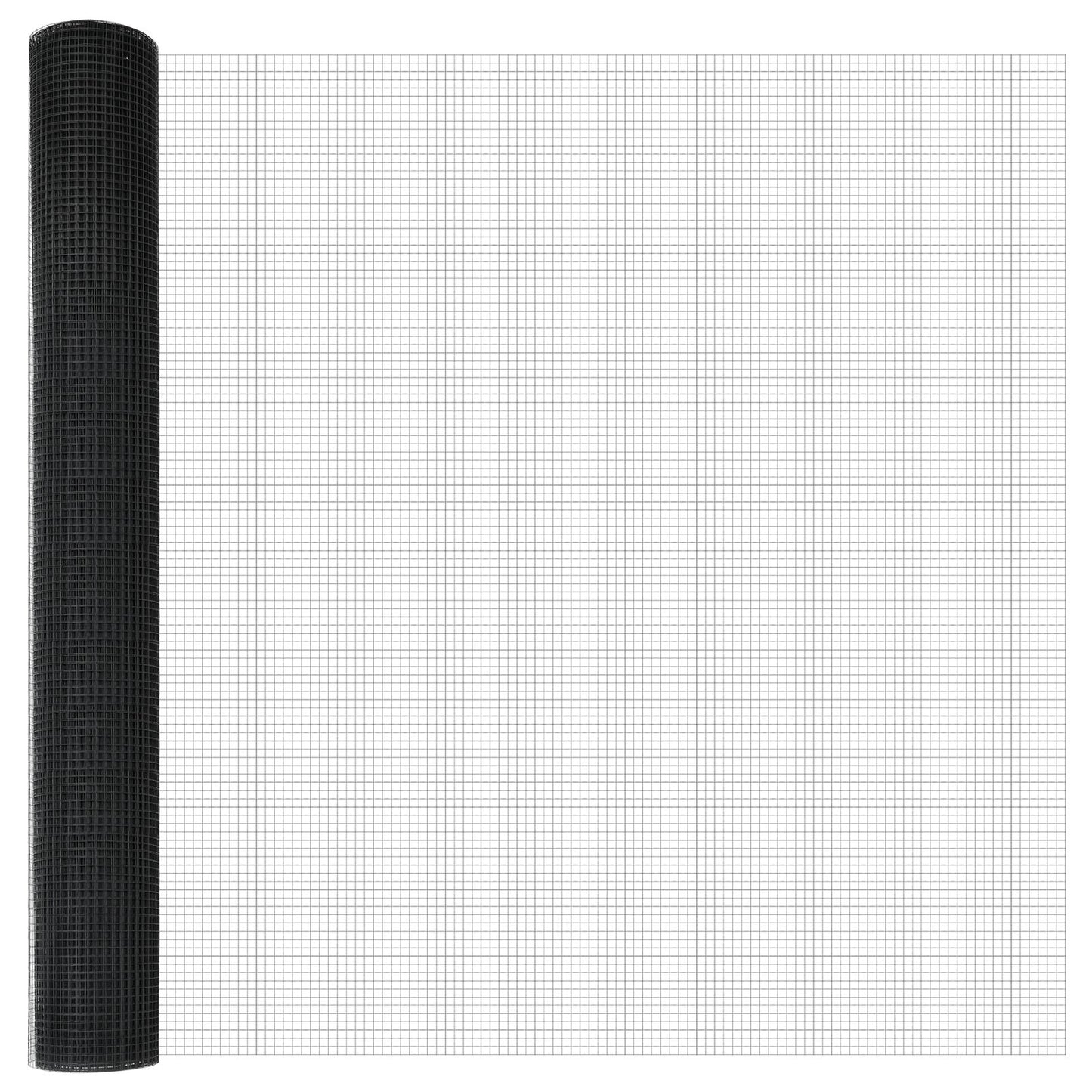 Hekpost Set Set Van 2 Grijs Metaal, Kunststof 25 X 1 M Stevig Gegalvaniseerd Staal
