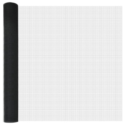 Hekpost Set Set Van 2 Grijs Metaal, Kunststof 25 X 1 M Stevig Gegalvaniseerd Staal