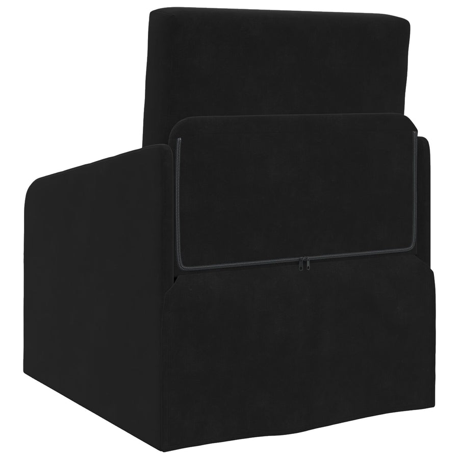 Vloer Sofa Bed 2-In-1 65X80X83 Cm Velvet Zwart