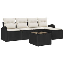 5-Delige Tuin Sofa Set Met Kussens Bruin Poly Rattan