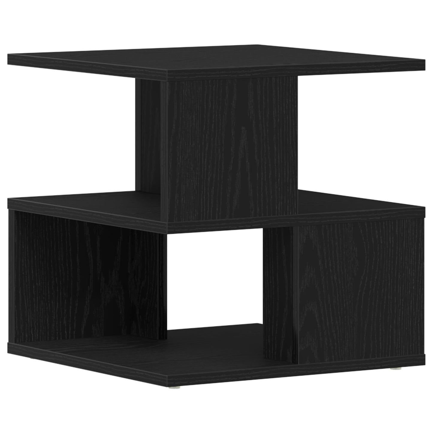 Bijzettafel Zwart Eiken 40X40X40 Cm Geengineerd Hout