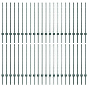 Afrasteringspaal 44 stuks groen 140 cm staal