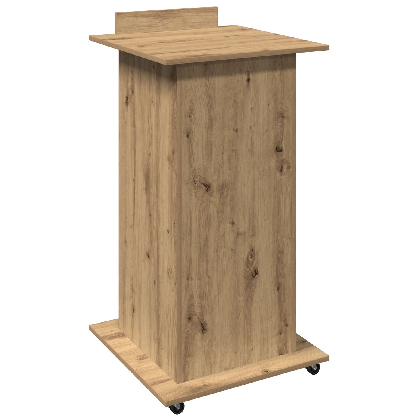 Podium Met Wielen Artisan Eiken Geengineerd Hout