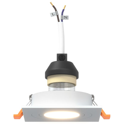 Ingebouwde Spotlights 24 Stuks Vierkant Gu10 Wit 91X91 Mm