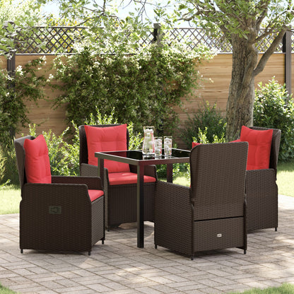 5-Delige Tuinset Bruin Poly Rattan