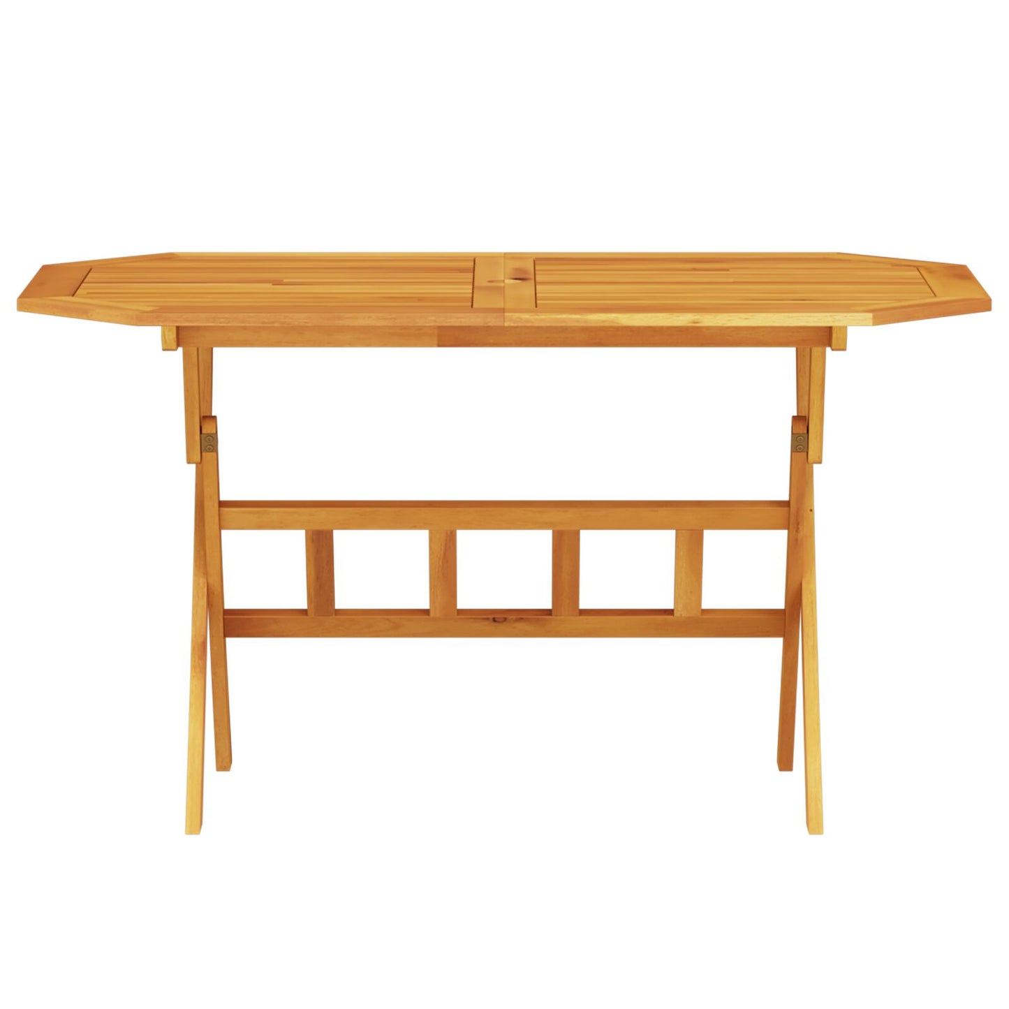 Buiten Eetset Set Van 7 Bruin Massief Acaciahout Opvouwbaar