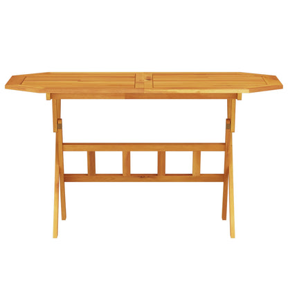 Buiten Eetset Set Van 7 Bruin Massief Acaciahout Opvouwbaar