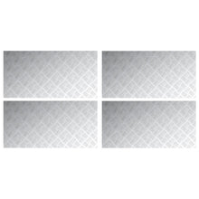 Aluminium Checker Platen 4 Stuks Antislip 100X50 Cm 100 x 50 x 0.2 cm Rechthoekig
