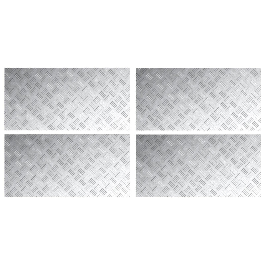 Aluminium Checker Platen 4 Stuks Antislip 100X50 Cm 100 x 50 x 0.2 cm Rechthoekig