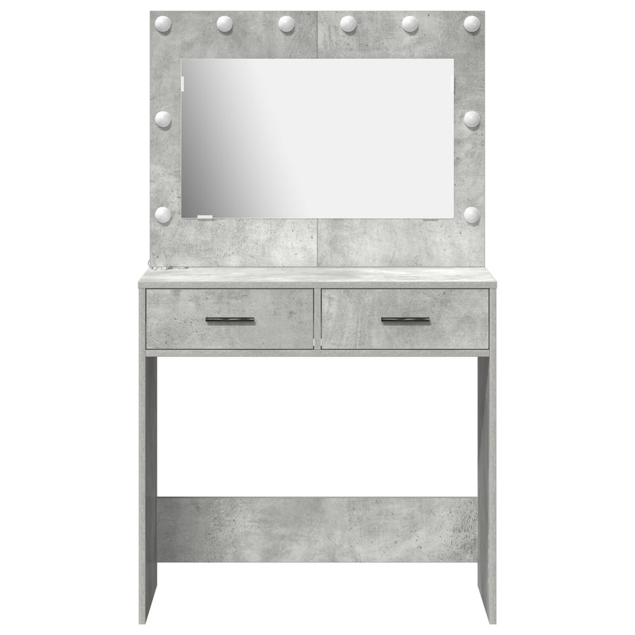 Kaptafel Met Led-Verlichting 78,5X41X135 Cm Beton grijs 78.5 x 41 x 135 cm