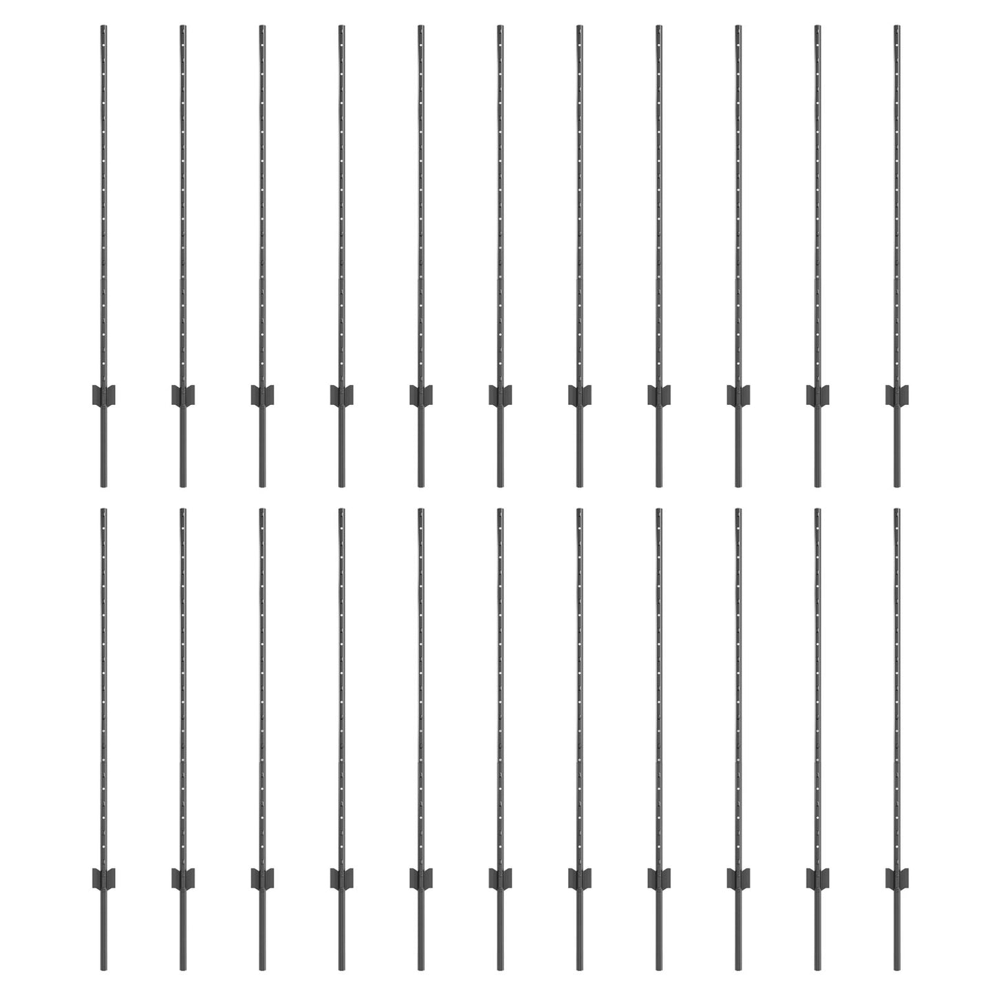 Heipalen 44 st U-Channel Grijs 160 cm Staal