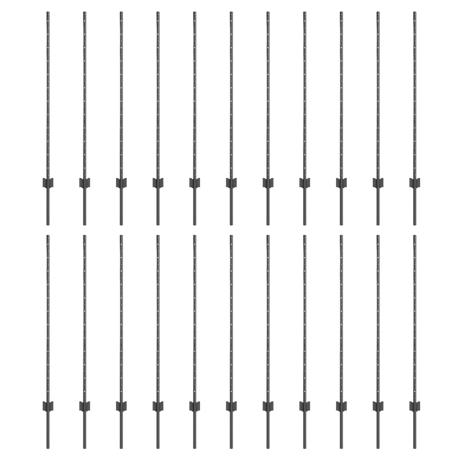 Heipalen 44 st U-Channel Grijs 160 cm Staal