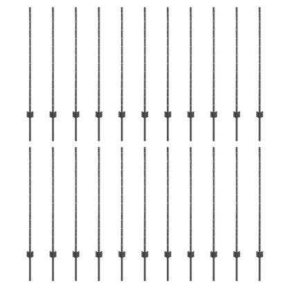 Heipalen 44 st U-Channel Grijs 160 cm Staal