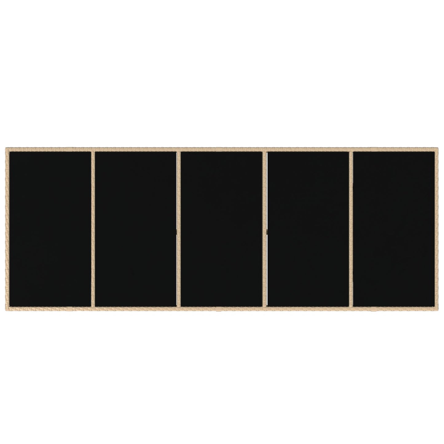 11-Delige Tuin Eetset Beige Poly Rattan Wit