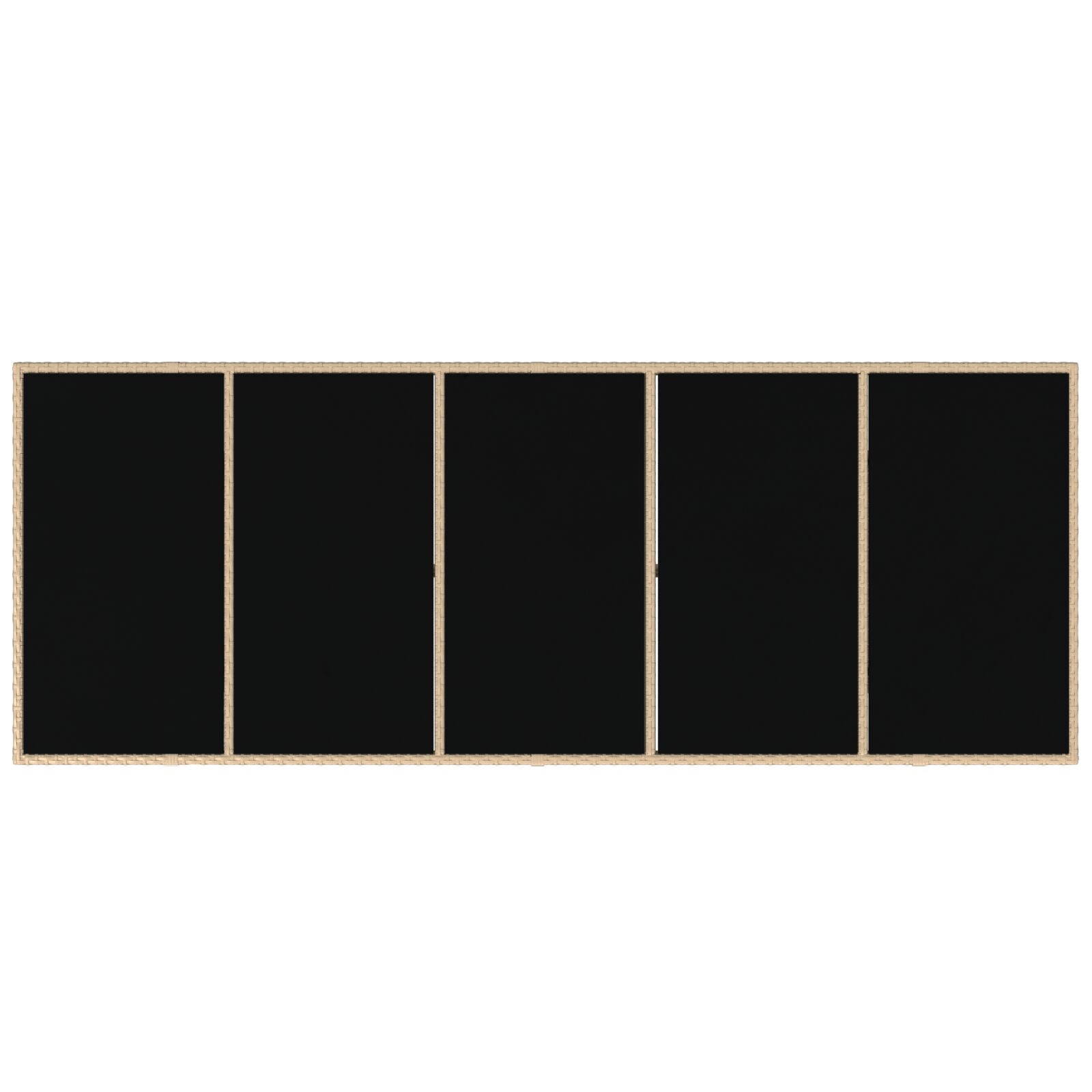 11-Delige Tuin Eetset Beige Poly Rattan Wit
