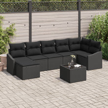 8-Delige Tuin Sofa Set Met Kussens Beige Poly Rattan