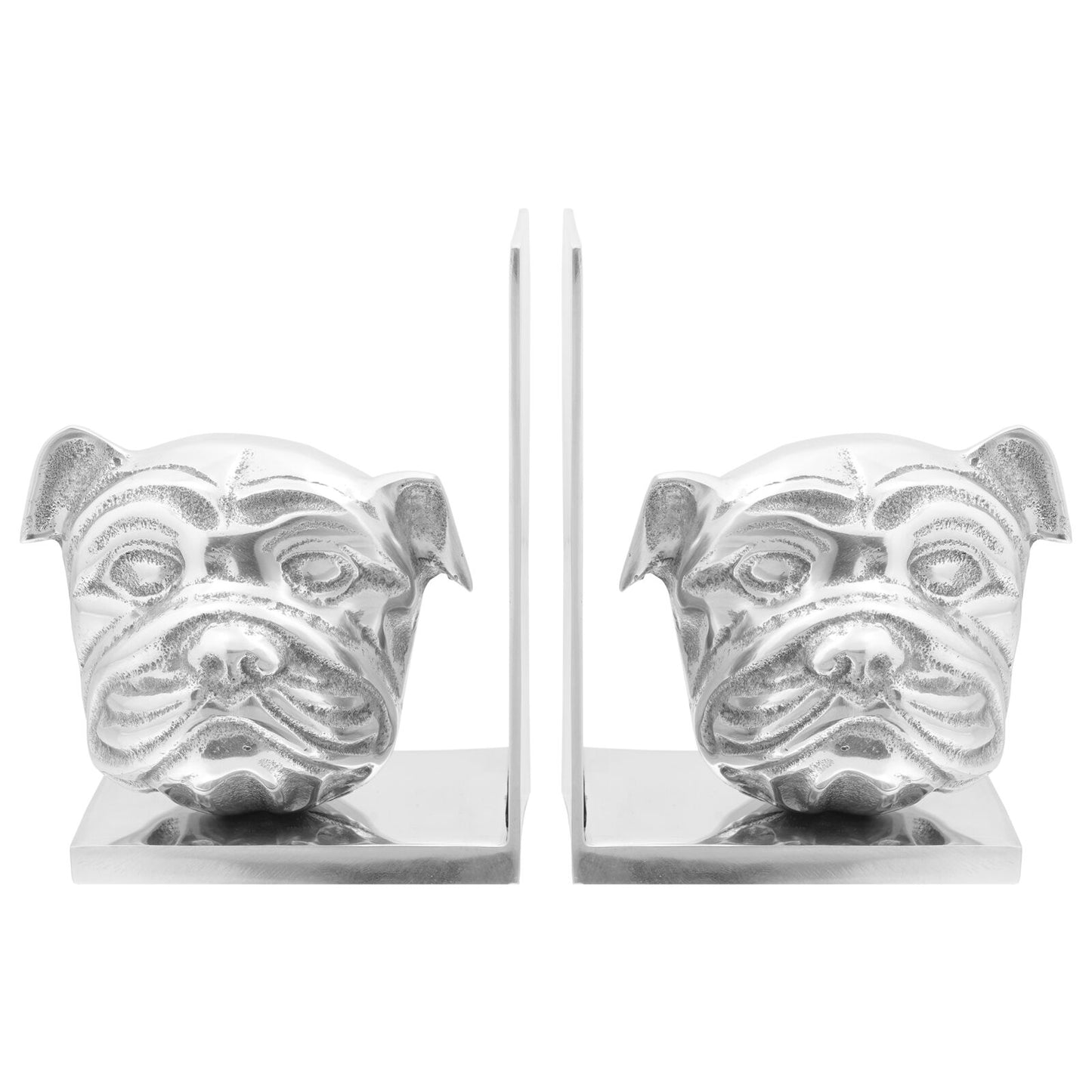 Boekensteunen 2 Stuks Zilver 8X12X16,5 Cm Aluminium Hond