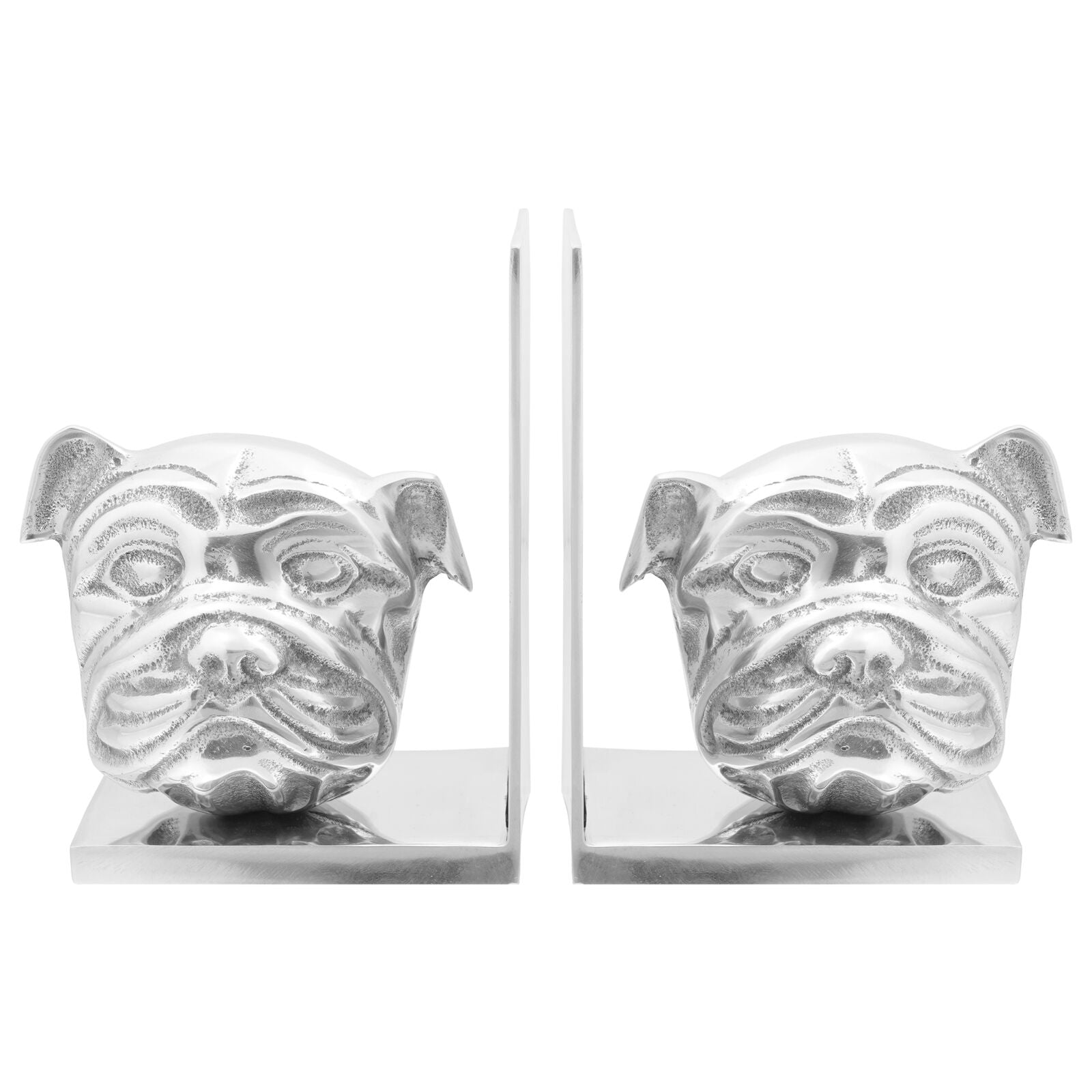 Boekensteunen 2 Stuks Zilver 8X12X16,5 Cm Aluminium Hond