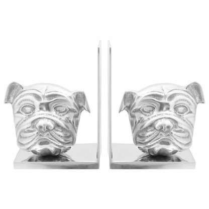Boekensteunen 2 Stuks Zilver 8X12X16,5 Cm Aluminium Hond