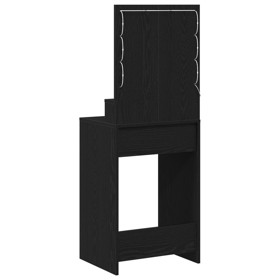 Kaptafel Met Led Verlichting Zwart eiken 50 x 41 x 135 cm