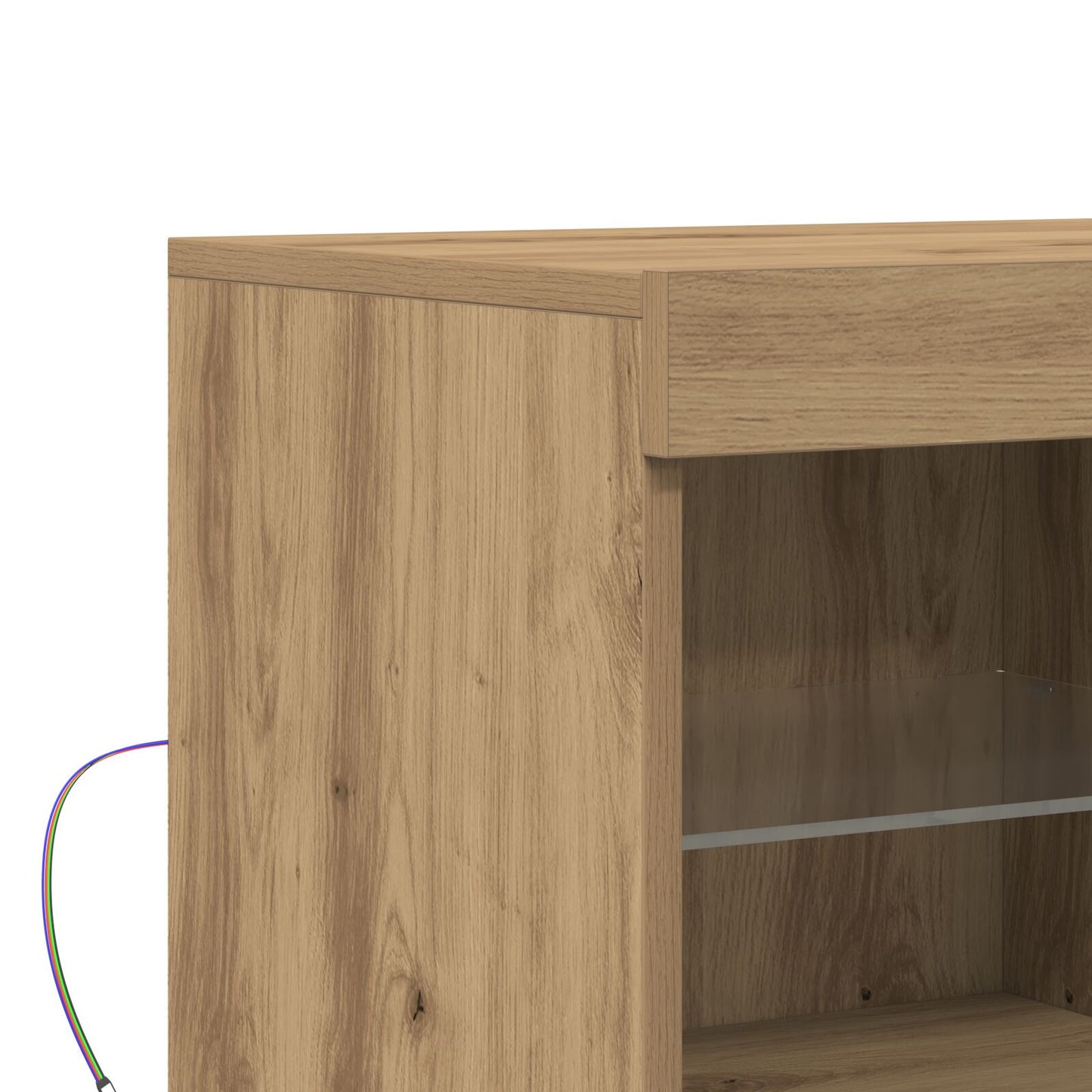 Sideboard Met Led Verlichting 81X37X67 Cm Artisan Eiken