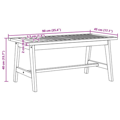 90X45X40 Cm Massief Acaciahout zonder kussen Koffietafel