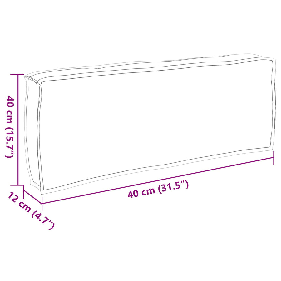 Palletkussen Voor Rugsteun 120X40X12 Cm Oxford Stof Crème