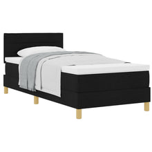 Boxspringbed Met Matras Stof Zwart 80 x 200 cm Lijnen ontwerp