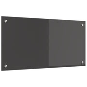 Keuken spatscherm 80x40 cm gehard glas donkergrijs