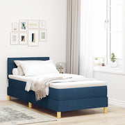 Boxspringbed 90x200 cm blauw stof