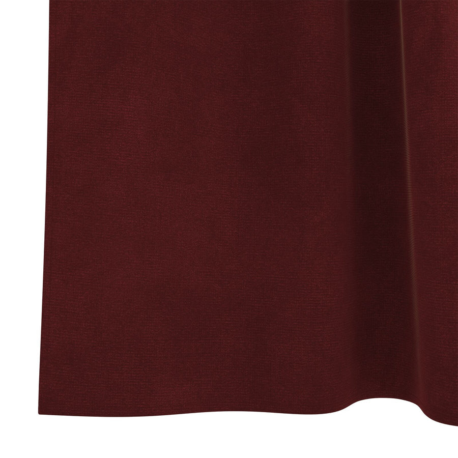 Zwarte Verduisteringsgordijnen 2 Stuks Fluweel Wijnrood 140 x 245 cm met hanglussen