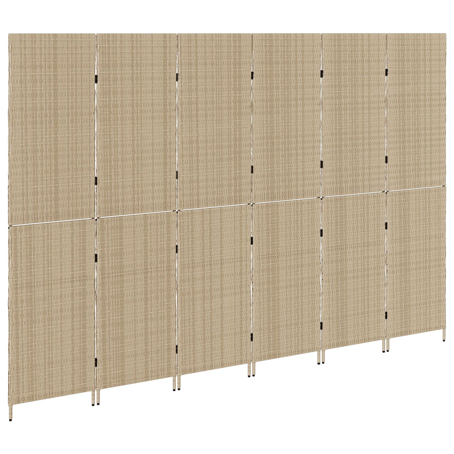 Scheidingswanden Hout Groot Opvouwbaar Kamer Scheiding 180 cm Beige 6 panelen