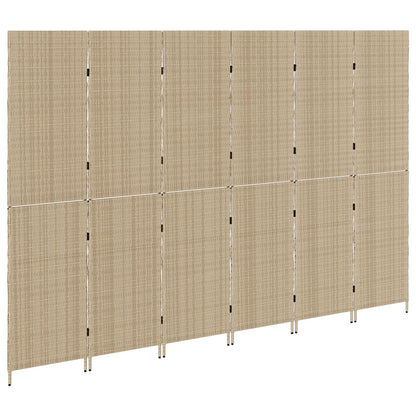 Scheidingswanden Hout Groot Opvouwbaar Kamer Scheiding 180 cm Beige 6 panelen