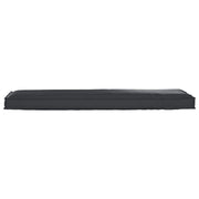 Stoelkussen zwart 140x40x8 cm polyester