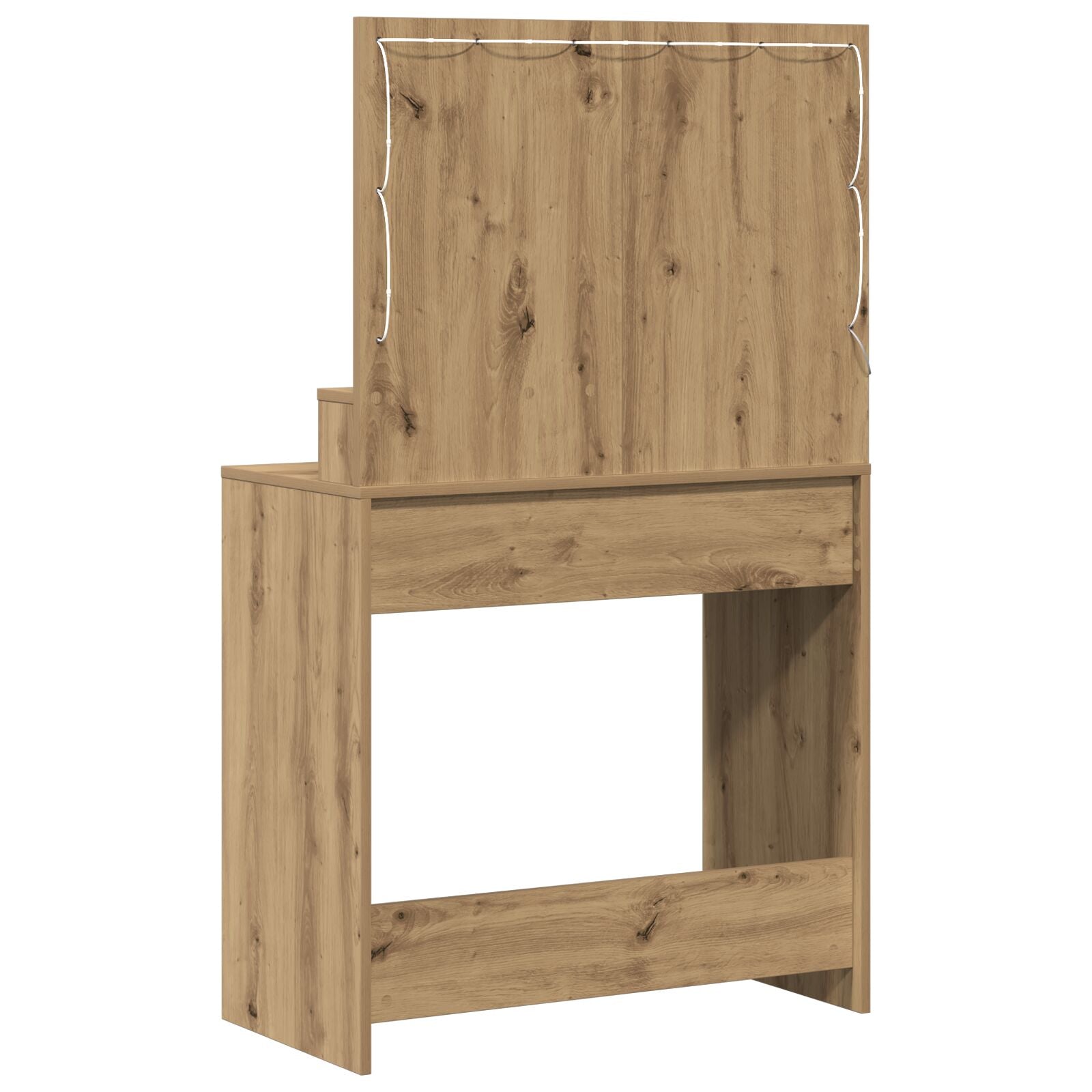 Kaptafel Met Led-Verlichting Artisan Eik Ambachtelijk eiken 79 x 41 x 135 cm