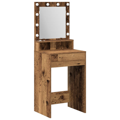 Kaptafel Met Led Verlichting - , Oude hout 50 x 41 x 135 cm