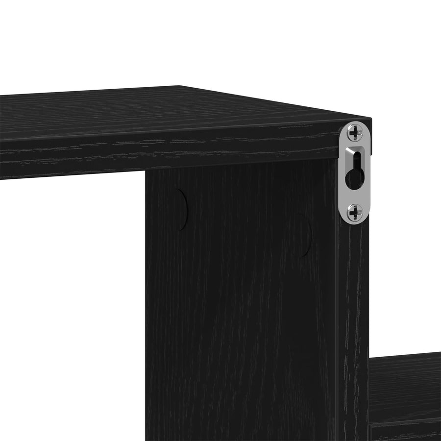 Wandkast Zwart Eiken 80X15X78,5 Cm Gemaakt Van Hout