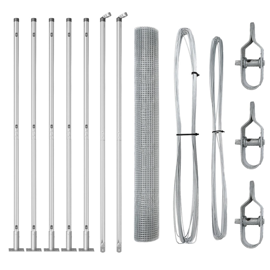 Heelpalen Set Set Van 2 Verzinkte Staal 10 M X 1 M Duurzaam Gegalvaniseerd Staal
