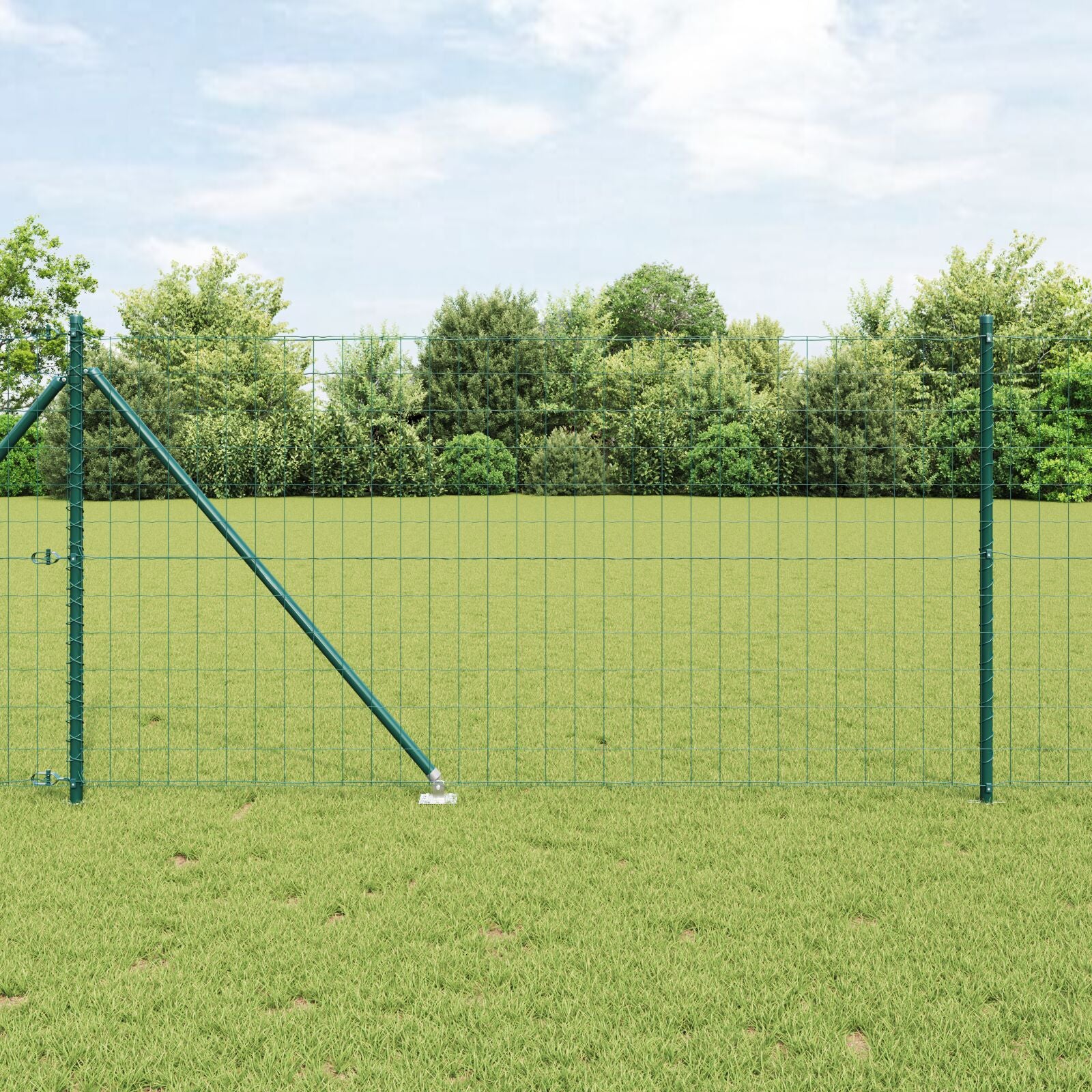 Euro Hek Met 7 Spike Posts 1X10 M Gegalvaniseerd Staal Groen Gegalvaniseerd Staal
