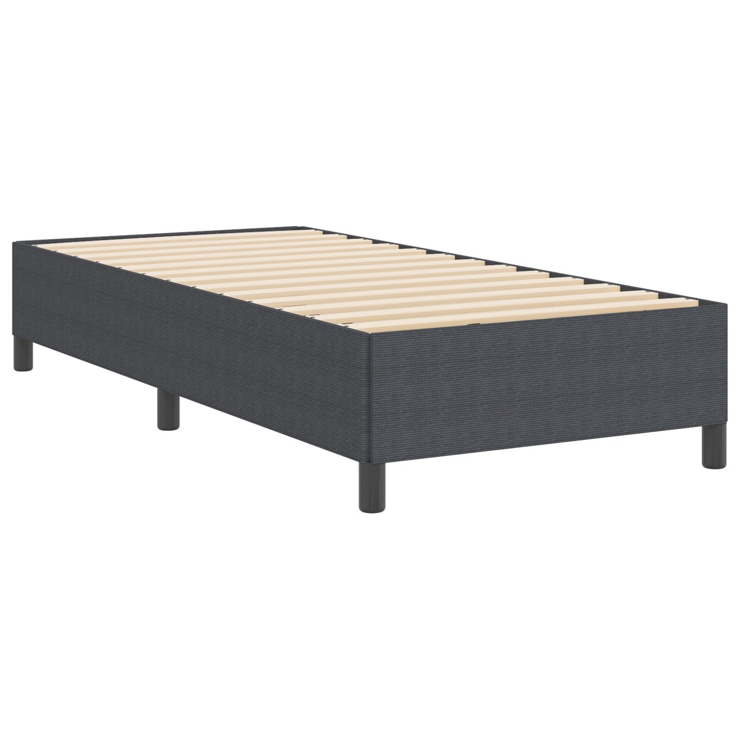 Bedframe Corduroy Stof Donkergrijs 80 x 200 cm