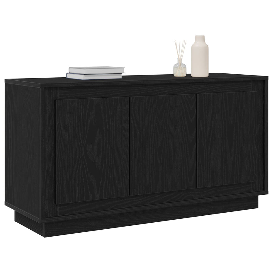 Sideboard Zwart Eiken 102X35X55 Cm Engineered Wood