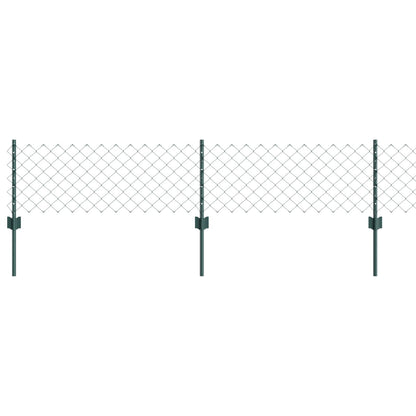 Kettinglinkomheining Met 10 U Posts Groen 0.4X10 M Staal
