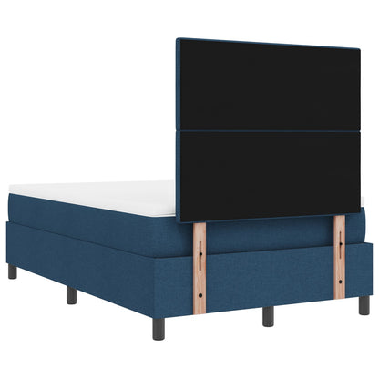 Boxspringbed Met Matras In , Klein Dubbel Stof Blauw 120 x 190 cm Knoop tufted