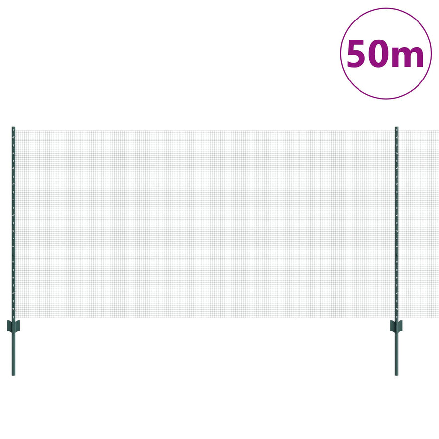 Gelast Draadhek Met 22 U Palen Groen 1.2X50 M Staal