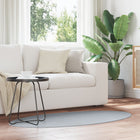 Rugs Oval HUARTE Grey 80 x 150 cm 100% Polyester